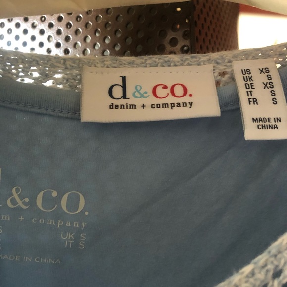 Denim & Co. Extra Small light blue sweater with tank top - Picture 2 of 7